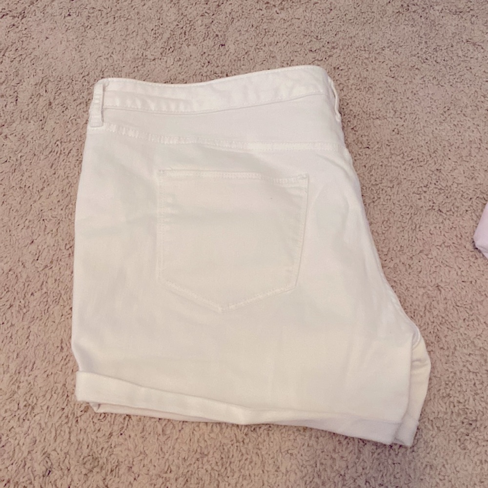 White Jean shorts